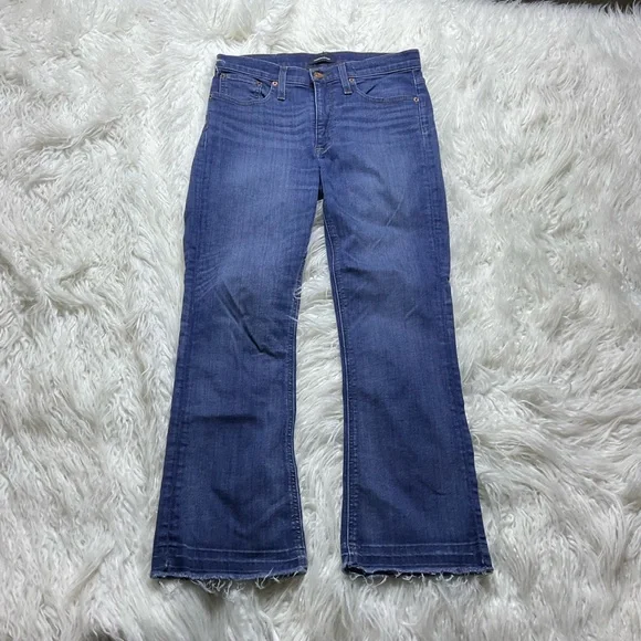 J Crew Raw Hem Billie Demi Boot Crop Jeans - Picture 2 of 6